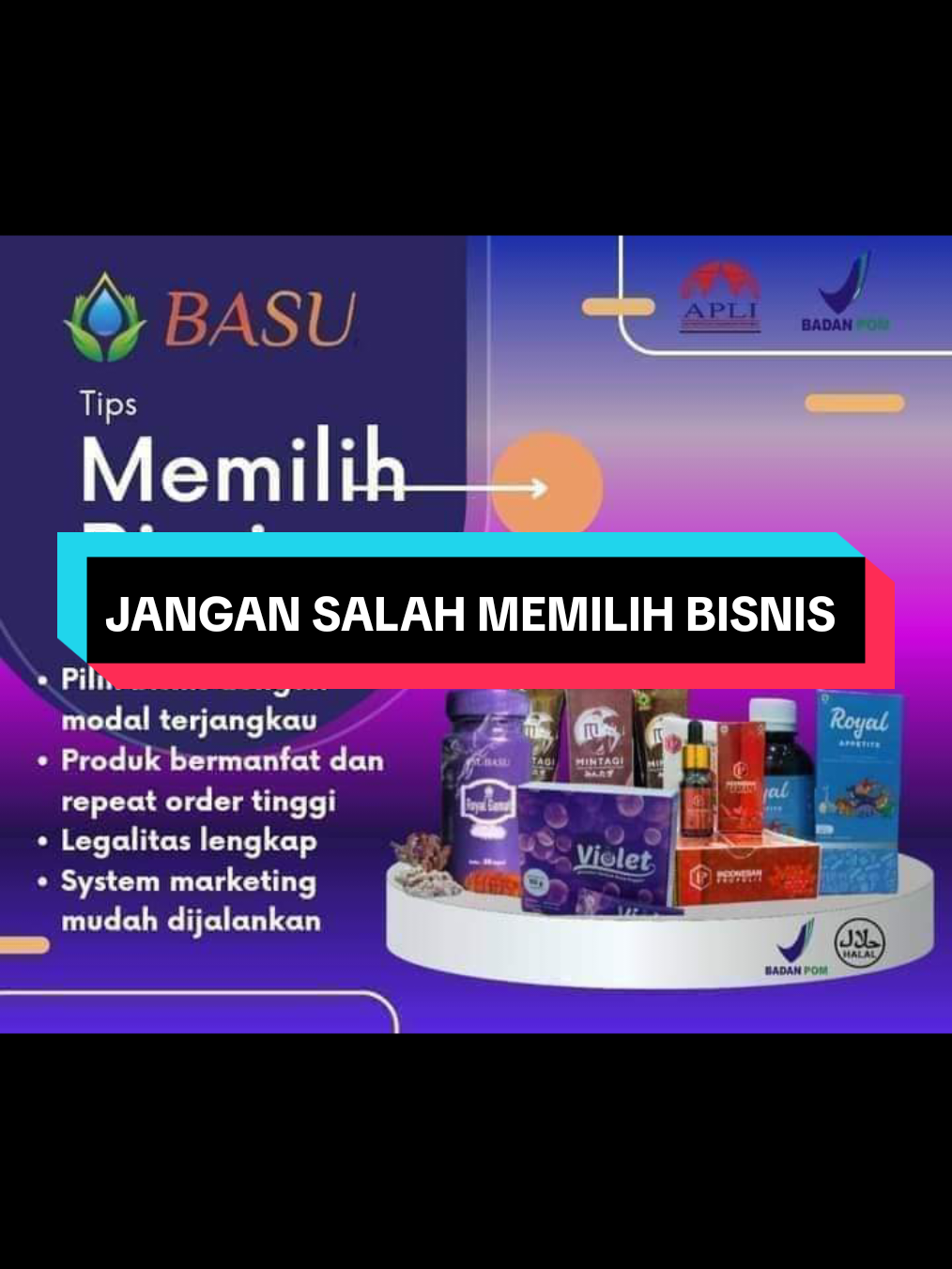 jangan sampai asal2an memilih bisnis untuk jangka panjang  Bergabunglah bersama Basu dari produk sampai legalitas dan sertifikat Halal sudah lengkap semua  #bisnisviral #bisnismurah #berkahamanahselalu #bisnisbasu #bisnissyariah 