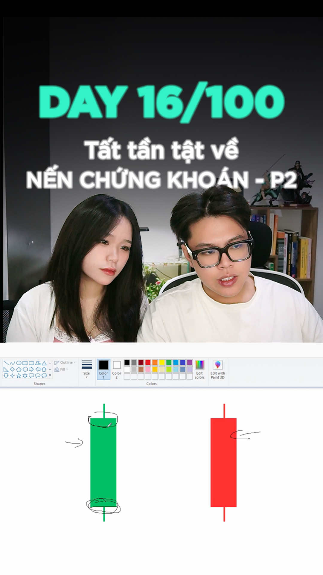 [PHẦN 16]: Tất cả điều bạn cần biết về CÂY NẾN trong CHỨNG KHOÁN! - P2 - Hành trình kiếm 100 triệu từ đầu tư chứng khoán với con số 100 triệu #genz #dautu #cophieu #nvnm #chungkhoan 