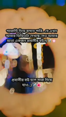 প্রবাসীর বউ হলে সারা দিয়ে যাও...)🌺✈️🌸
