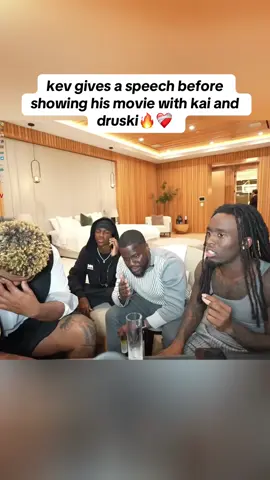 kev gives a speech before showing his movie with kai and druski🔥❤️‍🩹#kaicenat #druski #kevinhart #fyp #viral 