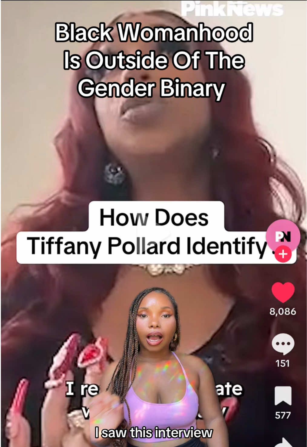 It’s so wild to make this connection!  #tiffanypollard #blackwoman #nonbinary 