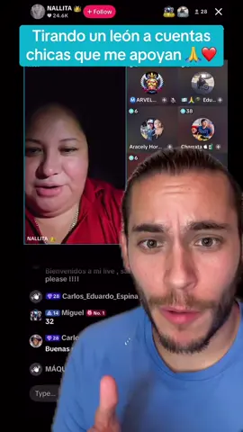Tirando leones a cuentas pequeñas de personas que me apoyan 🙏❤️