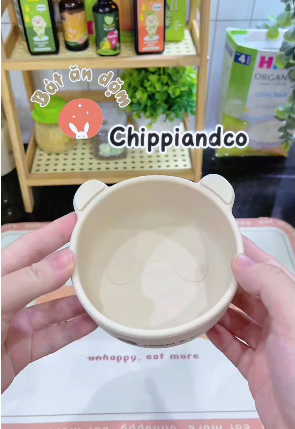 Bát ăn dặm hình gấu của #chippiandco xinh xỉu luôn các mom ơi  #chippiandco #batandamchobe  #andam #pandababy 