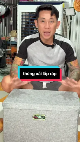 thùng vải đựng quần áo có nắp