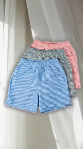 Aurora Pinstripe Shorts Unisex