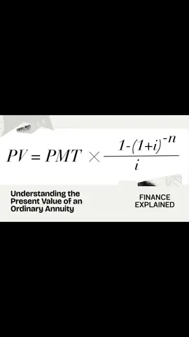 Present Value Annuity explained in 2 minutes. #finance #fyp #capcut #stem #maths 