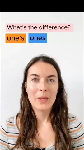 Ones and one's - what's the difference in English?#englishgrammar #viralvideos #foryou #foryoupage❤️❤️ 
