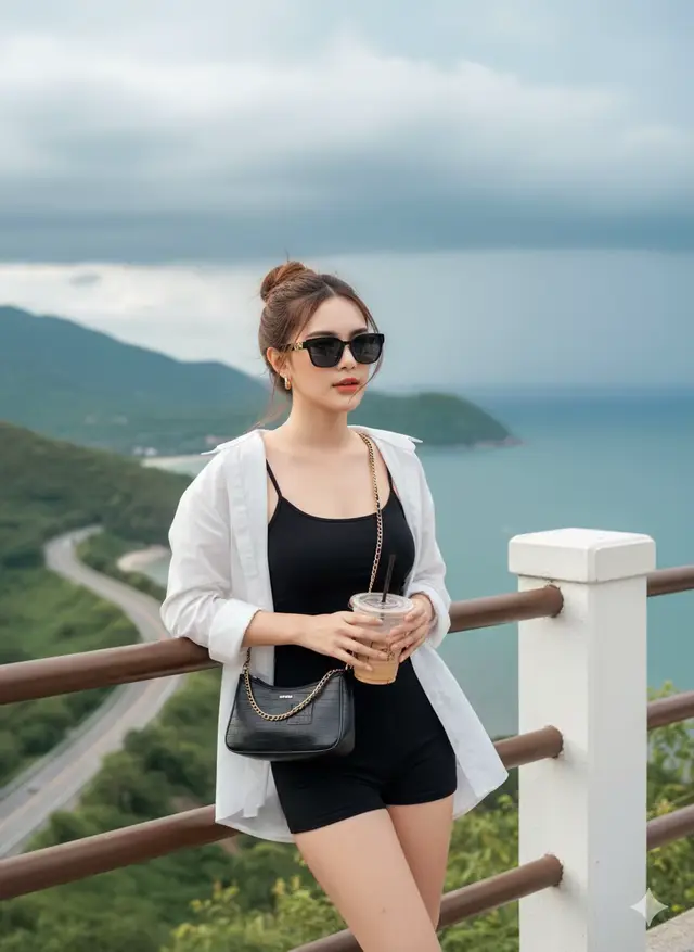 📍GEMINI : วิธีสร้างภาพสวยๆ 1. โหลดแอพ Gemini 2. อัพเหลดรูป เลือกรูปที่หน้าชดๆ 3. เขียน Prompt คำสังตามนี่ได้เลยค่ะ Prompt : สร้างภาพพอร์ตเทรตสมจริง (ใบหน้าเหมือน100% ห้ามแก้ไข)ยืนพิงราวกั้นแบบเสาปูนสีขาว  เหล็กกั้นสีน้ำตาล   มือนึงถือแก้วกาแฟพลาสติกมีหลอด  จุดชมวิวเนินนางพญา(จันทบุรี) ​เป็นจุดที่เป็น แลนด์มาร์ค ของถนนเฉลิมบูรพาชลทิต • ​วิว: มองเห็นถนนที่ทอดยาวเลียบไปกับชายฝั่งทะเลโค้งเว้าอย่างชัดเจน สลับกับภูเขาสีเขียว บรรยากาศดีมาก • ​ถ่ายให้เห็นวิวโค้งถนนที่เลียบทะเลลงมาจากเนิน สร้างบรรรยากาศที่สงบ เธอดูน่ารัก ปนเซ็กซี่  และมีความเท่ ทำหน้าตาแบบเพ้อฝัน  เหม่อ/มองตรง เปลี่ยนท่าทางตามที่คุณอยากให้เป็น แต่งตัว:สไตล์ สปอร์ตตี้-แคชชวล เน้น สีขาว-ดำ • ​ชุดด้านใน: เป็นชุดรอมเปอร์หรือจั๊มสูทสั้นสีดำ แบบสายเดี่ยวเข้ารูป.• ​เสื้อคลุม/ด้านนอก: เป็นเสื้อเชิ้ตโอเวอร์ไซส์สีขาว  แขนยาว ใส่แบบปลดกระดุมและคลุมทับชุดด้านใน • ​เครื่องประดับ:  • ​ใส่แว่นตาทรงสปอร์ตสีดำกรอบทอง ใว้ที่หน้า • ​ต่างหู: ต่างหูห่วงสีทอง ขนาดเล็ก• ​กระเป๋า: กระเป๋าสะพายไหล่ ใบเล๋กแบเก็ต สีดำ สายโซ่สีทอง • ​ลุค: ให้ความรู้สึกที่ดู สตรีทแฟชั่น และ เท่  ​การแต่งหน้า: แต่งหน้าโทนธรรมชาติให้ความรู้สึกอ่อนหวาน ผิวขาวเนียนใส ปัดแก้มสีพีชอมส้ม ริมฝีปากโทนชมพูส้มอ่อน ดวงตากลมโตมีอายไลเนอร์บาง ๆ เพิ่มความโดดเด่น ทรงผม: ผมมัดดังโหงะ หลวมๆน่ารักปนเซ็กซี่ เท่ไปในตัว เอาดอกไม้ที่หูออก มีปอยผมปิดหน้าเล็กน้อย ผมปลิวตามลม  รายละเอียดกล้อง: ใช้กล้อง Canon EOS R5 เลนส์ RF 85mm f/1.2L ฟูลเฟรม รูรับแสง f/1.4 ความละเอียดสูงสุด 8K ให้ความคมชัดสมจริงระดับมืออาชีพ แสง: แสงธรรมชาติจากกลางวัน นิดๆ ดูอบอุ่น บรรยากาศโรแมนติก เพราะมีเมฆครึ้มๆเหมือนฝนจะตก ดูโรแมนติก และใบหน้า มีลมอ่อนๆ ทำให้ผิวสว่างดูเด่น ภาพมุมใกล้แบบเห็นพอดีตัวกับเฟลม กลมกลืนกับฉากหลังตามแบบภาพต้นฉบับเป๊ะ100% #แจกคําสั่งgeminiสร้างภาพ #viraltiktok #แจกคําสั่งgemini #แจกpromptฟรี #prompt 