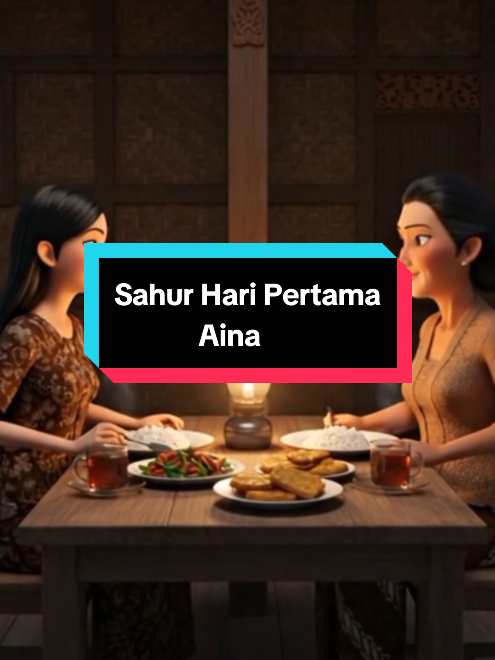 Nuansa Sahur pertama yg indah didesaku... #sahurramadhan #puasa #fyp #animasi #asmr 