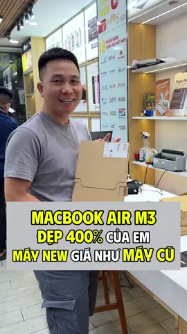 Macbook Air M3 10GPU 16GB 512GB chứ ko phải bản base 256GB đâu quý dzị. Mới rẻ như cũ, chậm làm sao mà kịp #macbookairm3 #2tmobile 