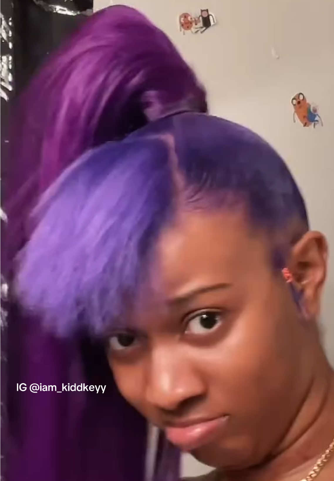 Purple ponytail 💜 #ponytailhairstyle #sleekponytail #fyp #ponytails #purple 