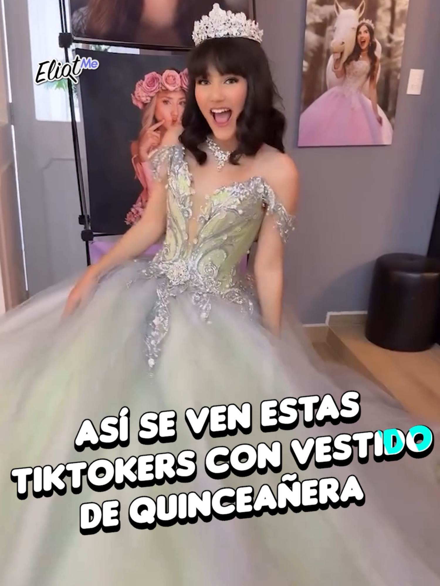 Así se ven las creadoras con vestidos de XV años. 🤩👗 ISA GRWM, ABRIL, MAYTE FERNÁNDEZ Y MÁS CREADORAS. 🙌 #Chismecito #tiktok #tiktokers