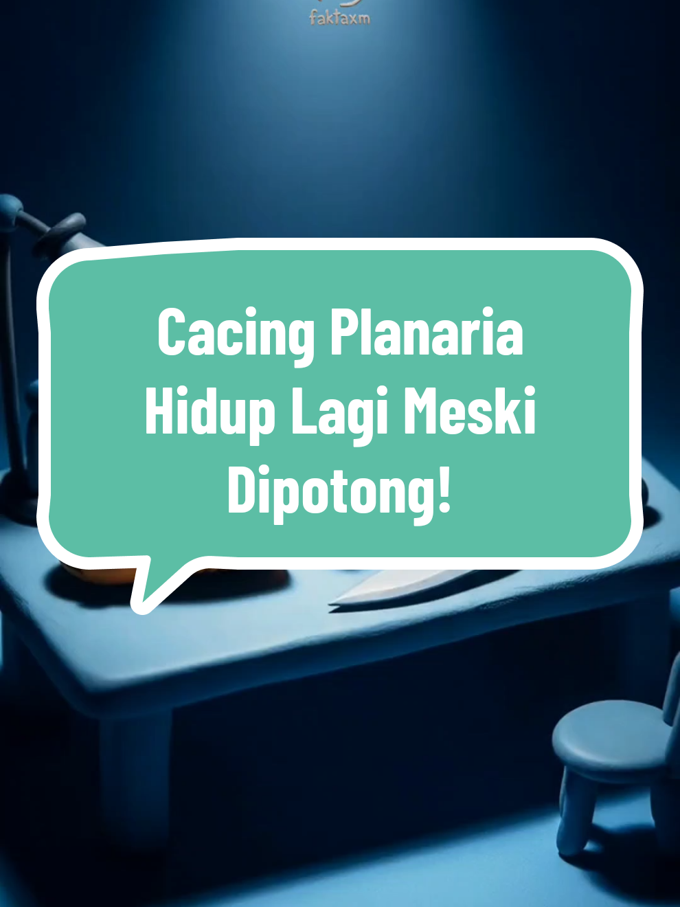 Cacing Planaria Hidup Lagi Meski Dipotong! #faktaunik #claymation #stopmotion 