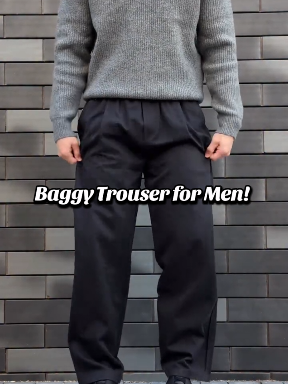 BUY NOW! Baggy comfy pants for Men! Tap the yellow basket now.  #dripcheckk #straightcutpants #baggypants #pantsformen #fyp 