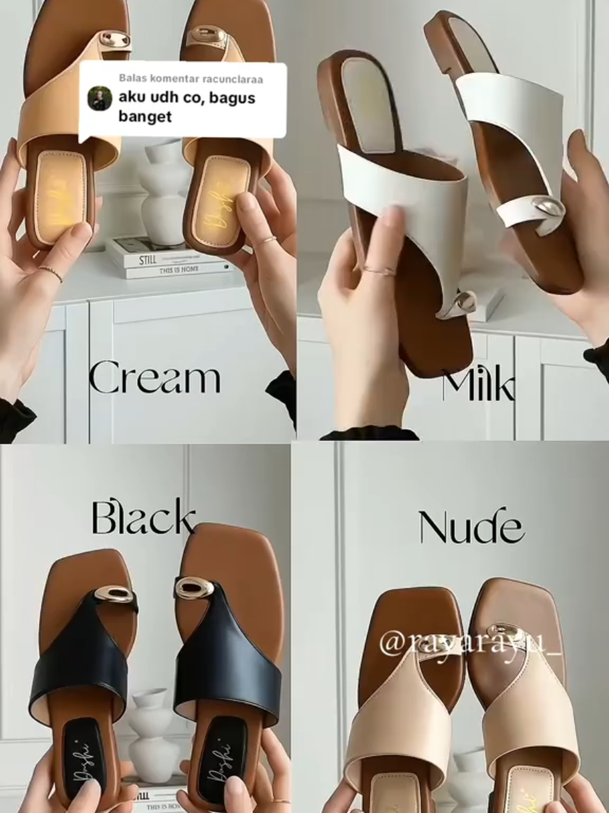Membalas @racunclaraaready semua warna. wajib punya sih, Krn nyaman banget dipakainya #sandal #sandalwanita #sandalslipon #koreansandal #sandalkekinian 