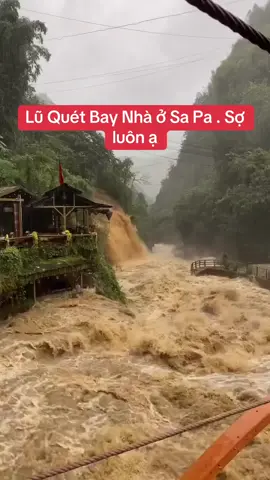Lũ quét Bay nhà ở Sa Pa . Sợ luôn ạ. #video #bão #tintuc #trending 