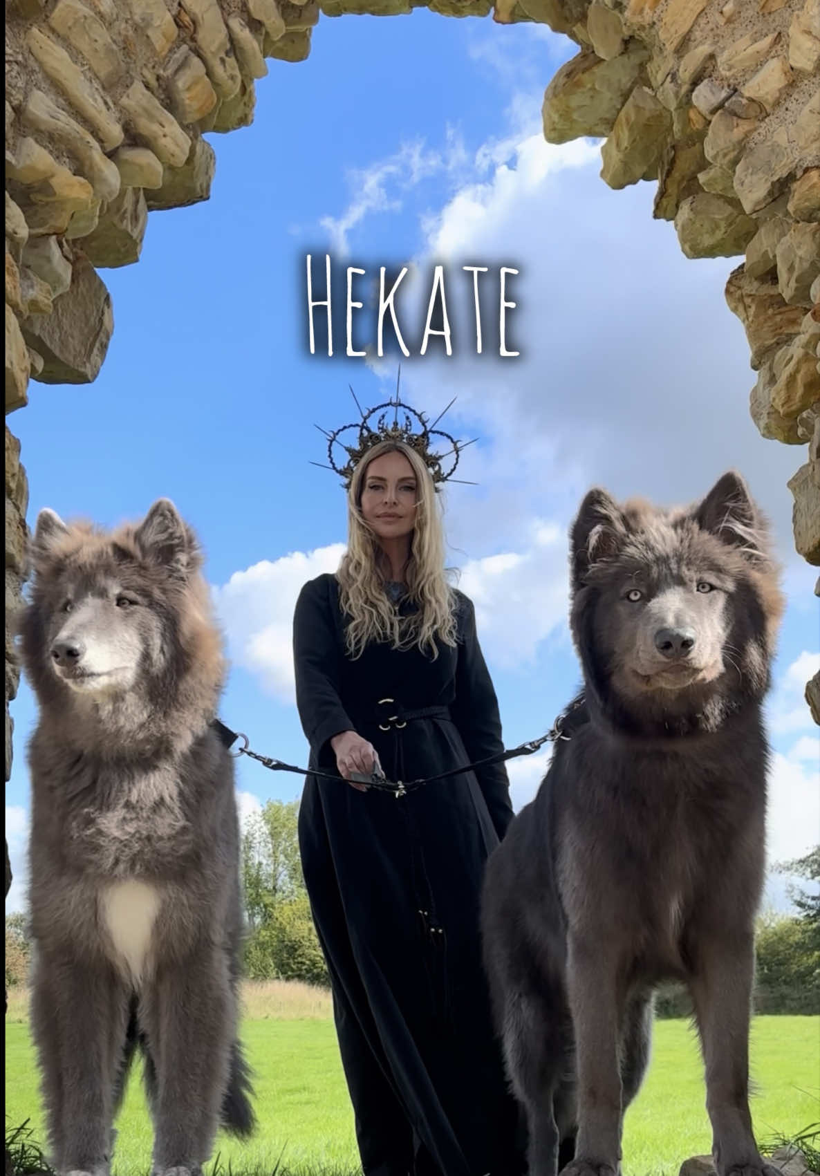 Goddess Hekate walks where the veil is thinnest — at the crossroads, beneath the silver moon, between the breath of life and the whisper of death. At her side move the wolves, shadow-born and flame-eyed, guardians of her path. In her hands she bears the sacred symbols of power: the torch to light the hidden way, the dagger to cut through illusion, the keys to unlock the mysteries of every realm. She is the keeper of thresholds, the guardian of souls, the awakener of instinct and truth. Her wolves are hunters of shadows, protectors of secrets, and fierce companions who guide those brave enough to walk beside her. To follow Hekate and her wolves is to embrace the unknown, to reclaim your wildness, and to step unafraid into the eternal flame of mystery. 🌙🔥🐺 . . . . #hekate #hecate #wolf #wolves #witchcraft 