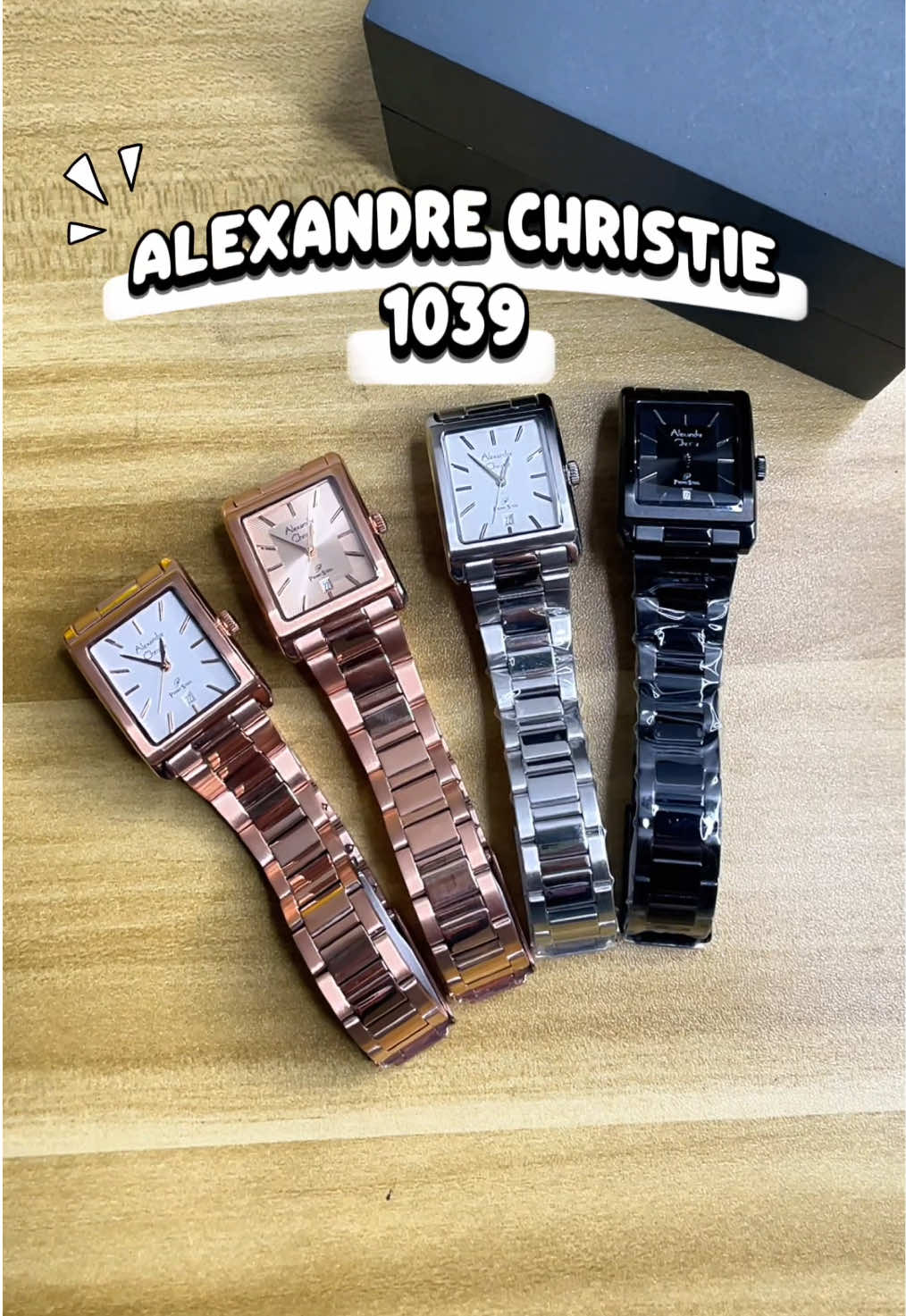 Ready stock AC 1039 wanita full color😍😍segera chekout stock terbatas loh‼️ #alexandrechristie #jamtangan #jamwanita #ac1039 #promo #squarewatches 