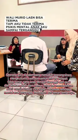 PALEMBANG seorang anak dituduh penguna narkoba oleh gurunya