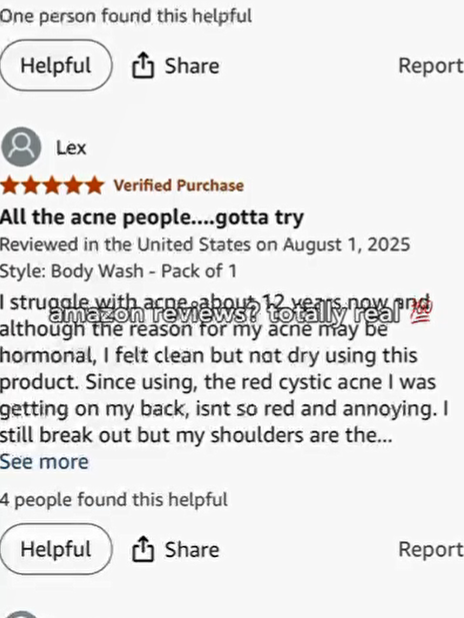 Used every drop… because it works 😏 #SOMEBYMI #bodyacne #bodywash #bodycareproducts #showerroutine