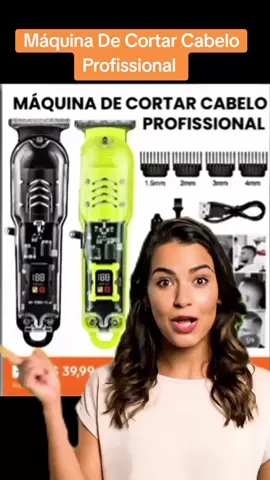 Máquina De Cortar Cabelo Profissional smart LCD transparente sem fio  #barbershop #cabelo #barba #tiktokshopchegou #cortedecabelo 