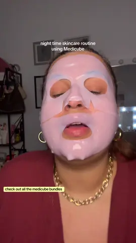my favorite time of the day nighttime skincare . @medicube global has a bunch of bundles and they are on SALE !! Super easy to use and your skin will love it 💕 #medicubeskincare #tiktokshopcreatorspicks #kbeauty #medicube #tiktokshop 