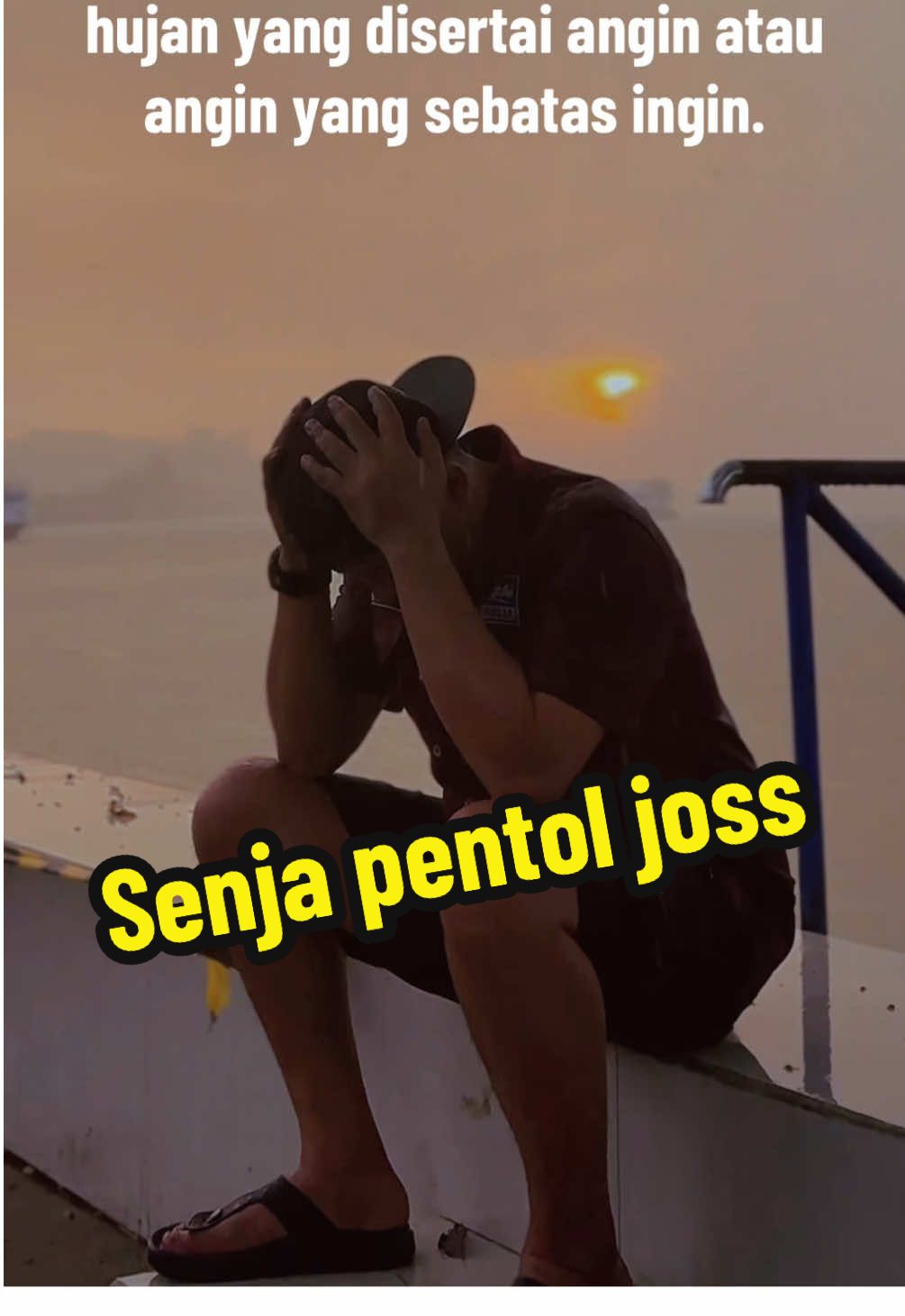 Hujan & senja di pentol joss. #masmelkypentoljoss  #katakata 
