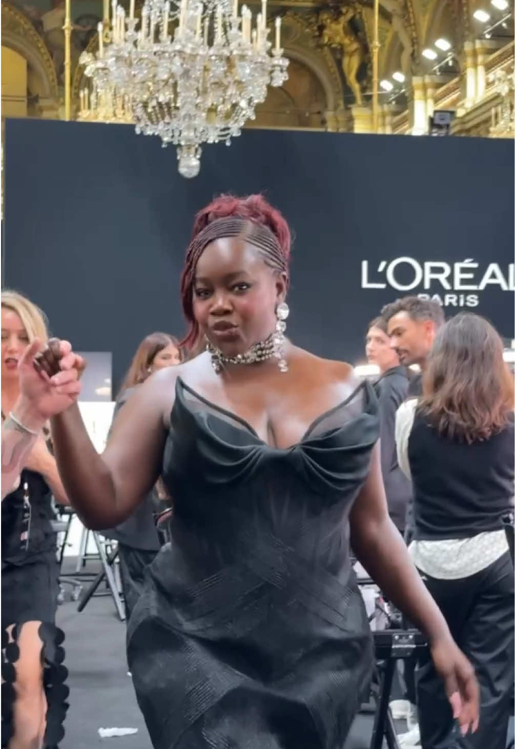 Runway ready ✨ @Achieng Agutu | Confidence 👑 is ready to walk her worth at #ledefilelorealparis #lorealparis #parisfashionweek 