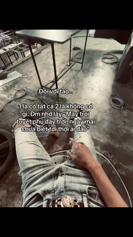 Đối với tao.. 1 là có tất cả 2 là không có gì. Đm nhớ lấy “Mây trôi tuyết phủ đầy trời, ngày mai chưa biết tới thời ai đâu”#xuhuong #chongaytrolai 