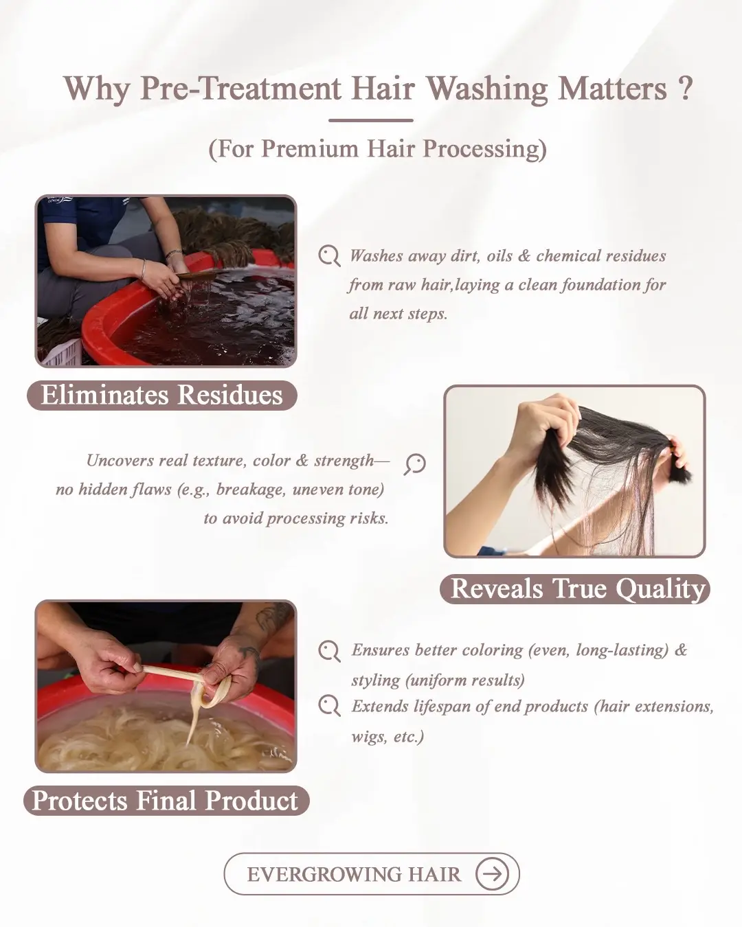 As a professional hair extensions factory, we know quality starts from the very first step — pre-treatment washing. 💧 ✔ Eliminates residues → clean, safe raw hair. ✔ Reveals true quality → ensures no hidden flaws. ✔ Protects the final product → better coloring, styling & durability. That’s why global wholesalers & salon owners trust us. 👉 With factory direct supply, you get consistent quality, competitive prices & reliable partnership.#hairfactorydirect #hairprocess #wholesalehairextensions #humanhair #premium 