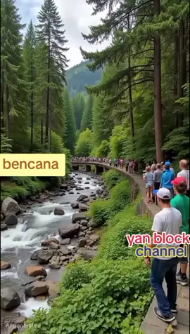 air sungai yng besar dan longsor