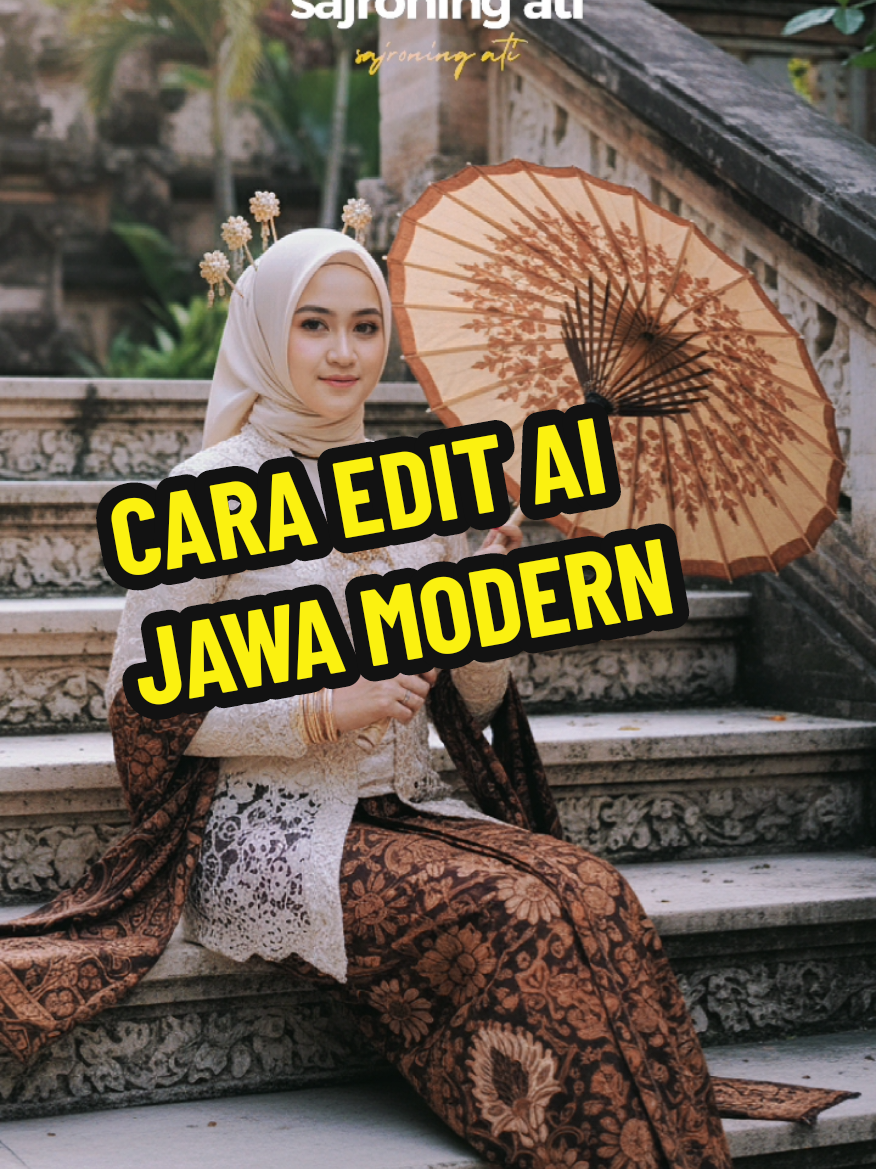 Gemini Ai Joind Trend ✨ Cara Membuat Gemini AI Foto Adat Jawa : 1. Buka Aplikasi Google Chrome 2. Ketik di Pencaharian Gemini Ai  3. Tambahkan Foto yg di suka (ikon tanda + pojok kiri bawah) 4. Salin Teks Prompt nya dibawah Teks Prompt : Ubah foto ini menjadi wanita Jawa modern seorang wanita Indonesia tidak merubah wajah. Memakai kebaya modern berwarna cream dan kain batik tradisional coklat bermotif penuh sertakan selendang batik coklat dipundak. Berhijab warna cream dengan 3 tusuk konde di hijabnya. Kuku warna nude glitter.Duduk tangga ala kerajaan jawa dengan anggun sambil memegang payung kertas hias. Lengkapi dengan kalung emas besar dan gelang tradisional di tangan. #CapCut #geminiai #gemini #ai #prompt 