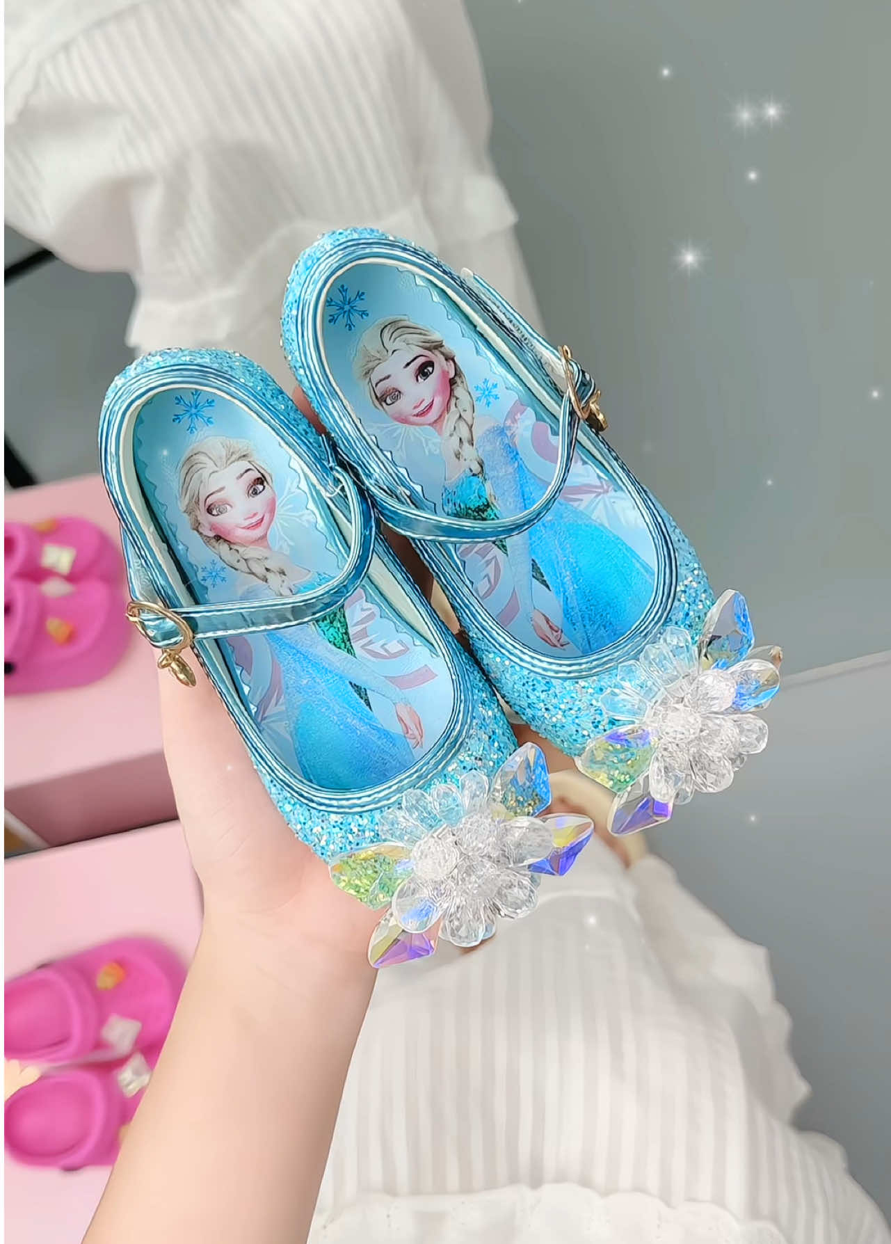 Giày công chúa ELSA đính đá #tiemacha #giayelsa
