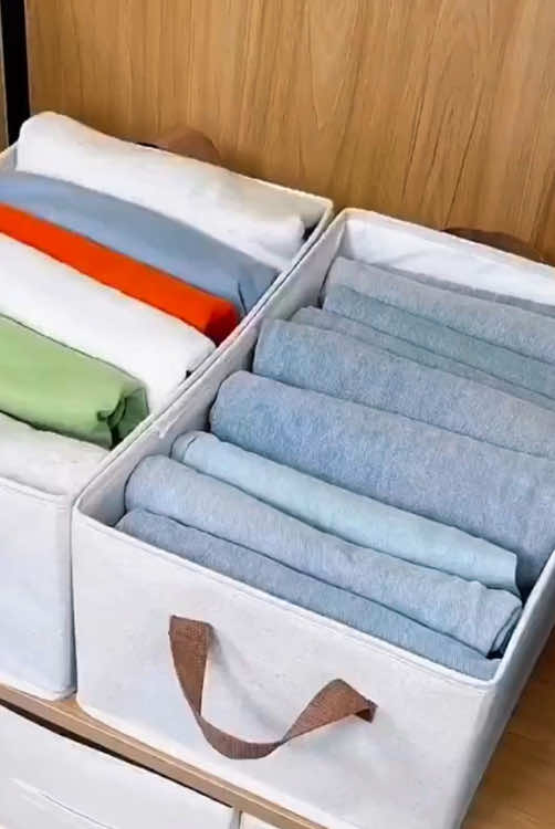 Good way to fold #organizer #storagebox #storageideas #foldingclothes #coat