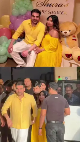 #SshuraKhan And #ArbaazKhan arrives for baby shower. #fyp #foryou #viralvideo 
