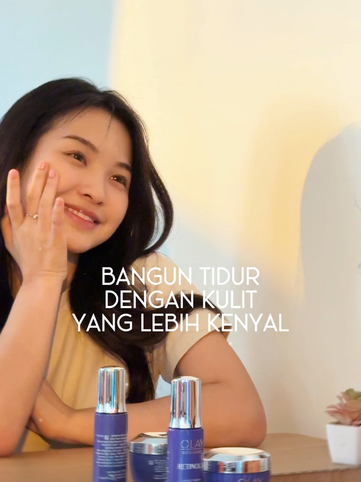 Pakai #RetiNOW, bangun tidur kulit wajah jadi lebih kenyal, deh! #OlayIndonesia