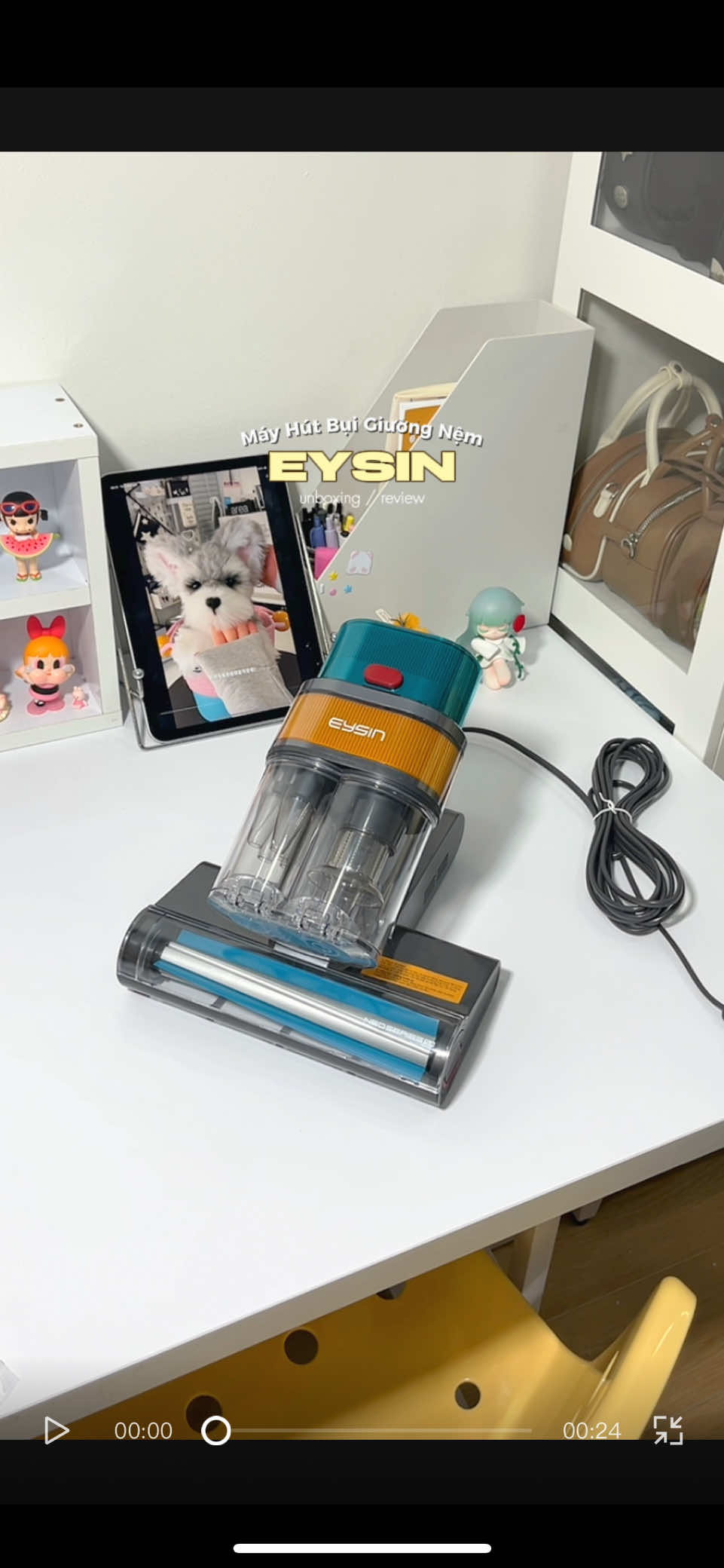 máy này lực hút mạnh , dùng thích thật sự lun á mọi người ơi ✨👍🏻#mayhutbuigiuongnem #unboxing #eysin #dondepnhacua #dientu 