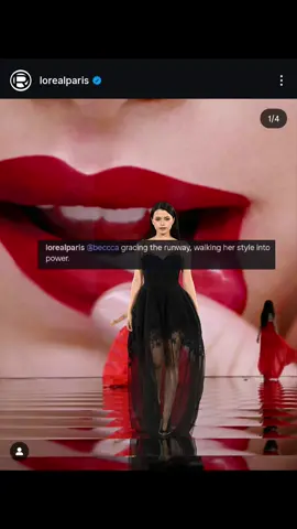 Rebecca 🖤✨..                                             Lorealparis instagram update with becky 🌹 BECKY WALK YOUR WORTH #LeDefileLOrealxBecky  #WALKYOURWORTH #beckysangels #BeckyArmstrong @becky armstrong 