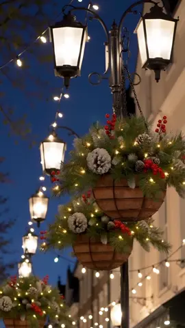 Hang this Christmas basket and instantly beautify your porch! 🚪🎉#ChristmasOutdoor #HolidayDecoration #ChristmasOrnament #HolidayHangingBasket 