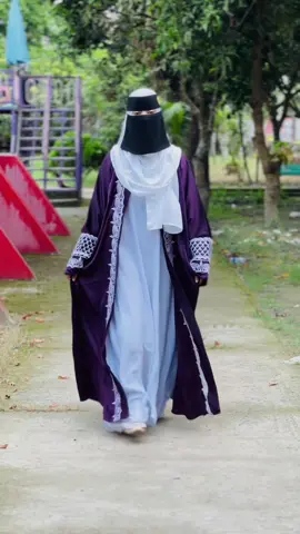 🌸💜Borka:@Hijab WaaLi  Neqab:@Ridha #foryoupage #viralvideo #mehjabinjui01 #outfitcowokberwarna 