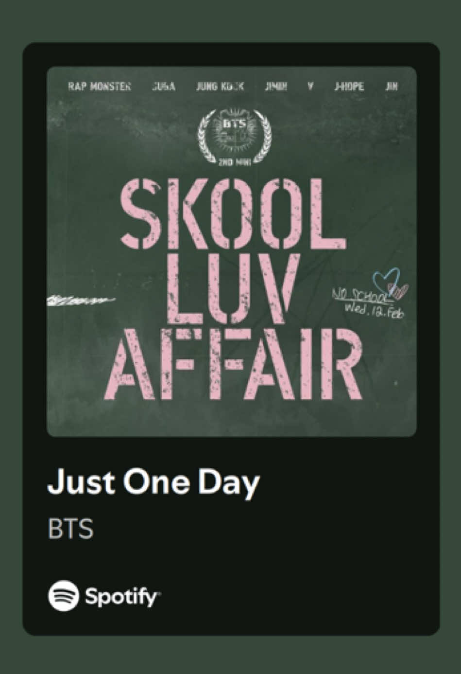 Just One Day by BTS. #fyp #lyrics #foryou #BTS #songs 