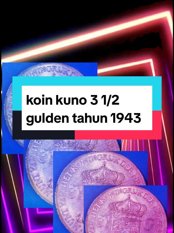 koin kuno 3 1/2 gulden ini tercetak pada tahun 1943 dengan bahan dasar perak murni dan pernah menjadi bagian dari nilai tukar rupiah yang sah.