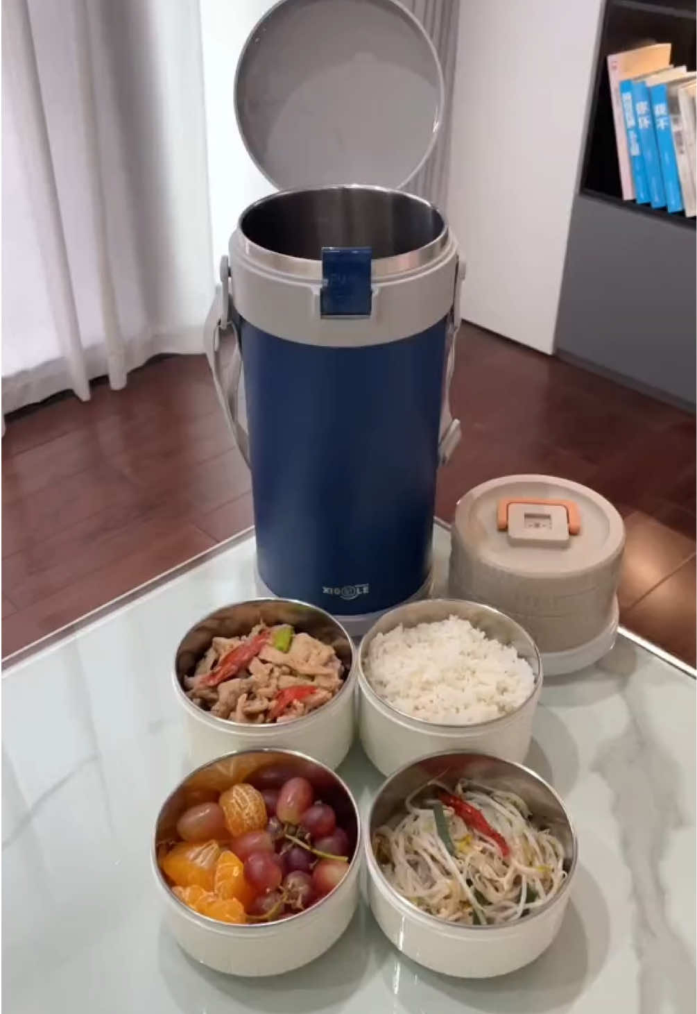 Hộp đựng thức ăn nhiều ngăn giữ nhiệt tiện lợi #dogiadung #giadungtienich #giadinh #viralvideo #review 