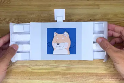 紙工作で作った犬　#柴犬