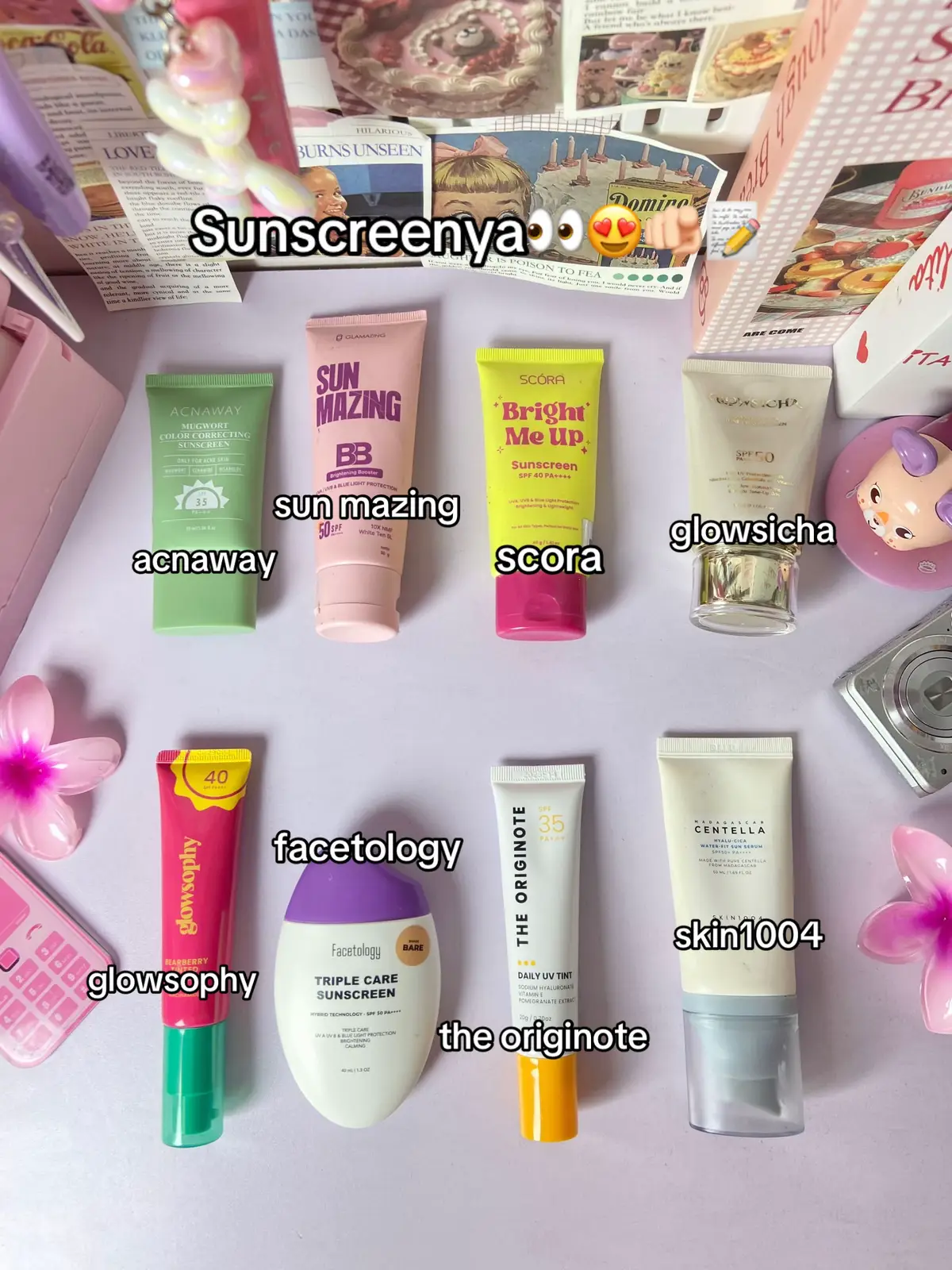 rating sunscreen yg bikin kulit cerah😍💗 #skincare #sunscreen 