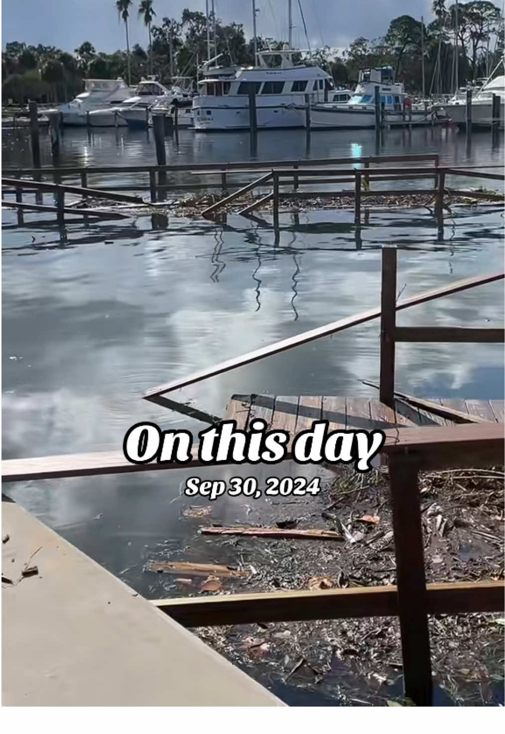 #onthisday Can’t believe this was a year ago. Some people are still rebuilding from Hurricane Helene. #florida #hurricanehelene #hurricaneseason #dunedin 