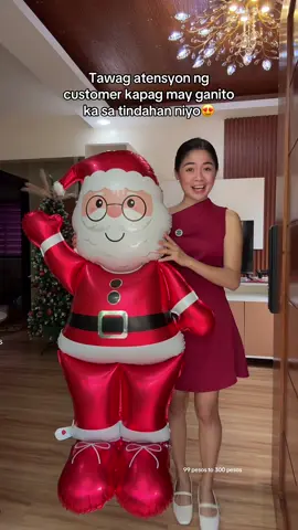 Mapapa stop ang customer dahil dito kay Santa😍 #santaclaus #standee #christmasdecorations #bermonths 