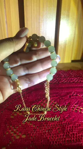 Raiss Chinese Style Jade Bracelet New Good Things  Chinese-style jade bracelet symbolizes health, longevity, good fortune, and inner peace, representing virtues like wisdom, benevolence, and sincerity.  Lucky Charm Bracelet Jade Bracelet Chinese Bracelet Lucky Charm #chineseluckycharmbracelet #luckycharmbracelet #pampaswerte #bracelet #jadebracelet 