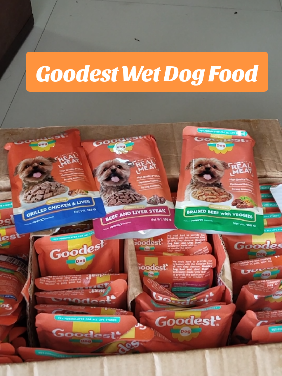 GOODEST MULTIVARIANT dog wet food 130g.x48pouch #Goodest #wetdogfood #dogfood #foodfordogs #petfood 