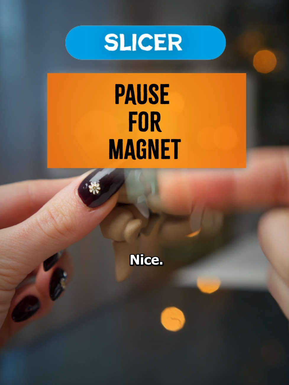 Easily add magnets to your project, hit pause in the Slicer, drop in your magnet, and print over it. #3dprinting 